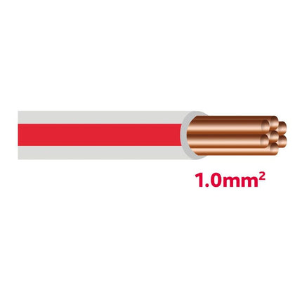 Autolichtkabel 1.0 mm grau / rot