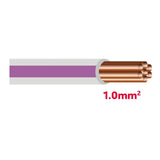 Autolichtkab. 1.0 mm grau / violett AYL1.0gr/vi