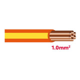 Autolichtkabel 1.0 mm orange / gelb AYL1.0or/ge