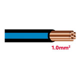 Autolichtkab. 1.0 mm schwarz / blau AYL1.0sz/bl