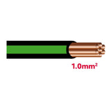 Autolichtkab. 1.0 mm schwarz / grün AYL1.0sz/gn