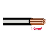Autolichtkab. 1.0 mm schwarz / grau AYL1.0sz/gr