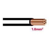 Autolichtkab. 1.0 mm schwarz / weiss AYL1.0sz/ws