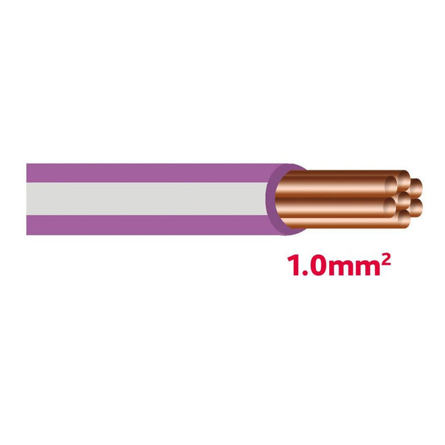 Autolichtkabel 1.0 mm violett / grau