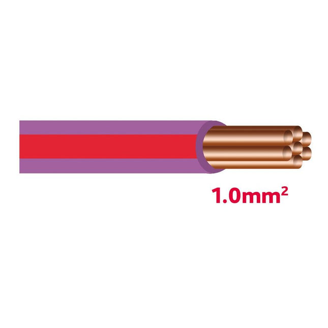 Autolichtkabel 1.0 mm violett / rot