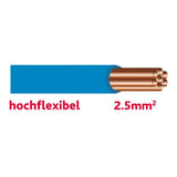 Autolichtkabel 2.5 mm2 blau hochflex. AYL2.5blHF