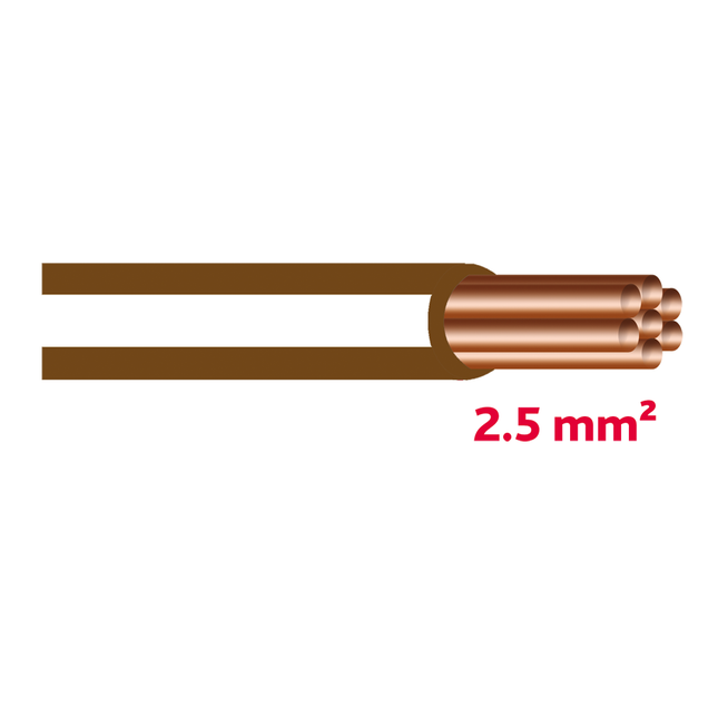 Autolichtkab.2.5 mm2 braun-weiss AYL2.5br/ws