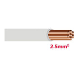 Autolichtkabel 2.5 mm grau AYL2.5gr