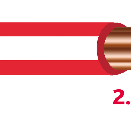 Autolichtkabel, 2.5 mm², rot-weiss