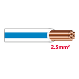 Autolichtkab. 2.5 mm weiss-blau AYL2.5ws/bl