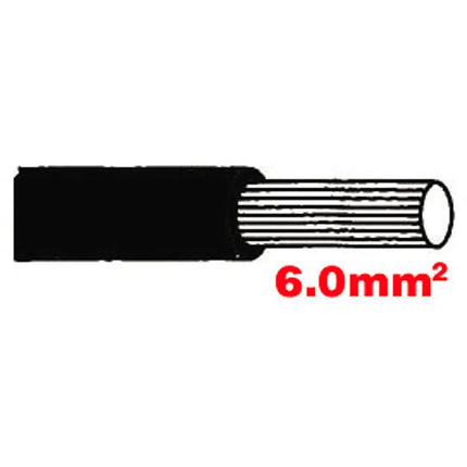 Autolichtkabel 6.0 mm2, 5m schwarz - 1 - Stück Diverse