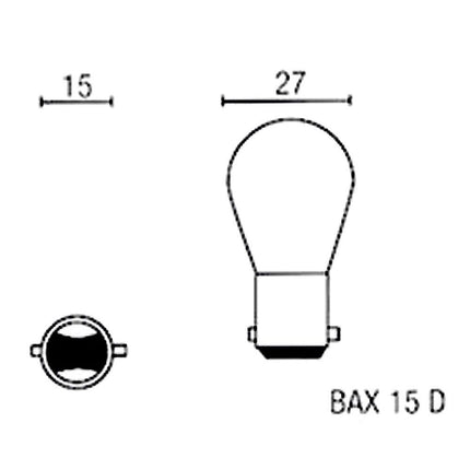 Jahn - Mofa Glühlampe BAX15d 6V 15/15W - 1217J - 1 - Stück Jahn
