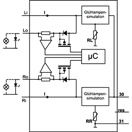 LED-Universal-Beleuchtungsmodul 12V 2-Kanal - 1 - Stück Carsig