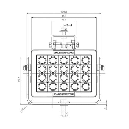 BLACKTIP 20 - LED-Arbeitsscheinwerfer 12/24 V - BLB072060 - 1 - Stück Diverse