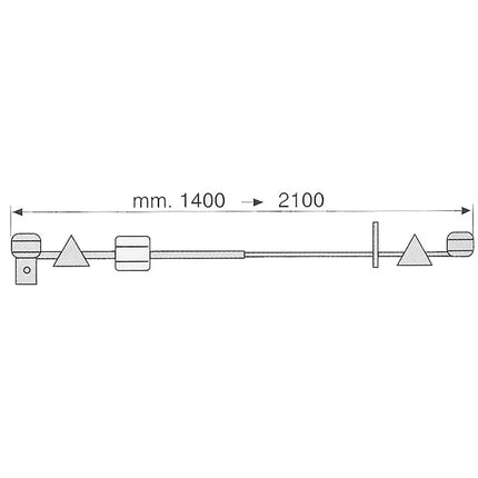 AJBA - Lichtschiene ausziehbar m. Kabel 10m - BS77010 - 1 - Stück AJ.BA