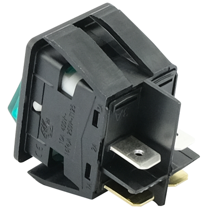 Wippschalter 2x Ein - Aus, grün