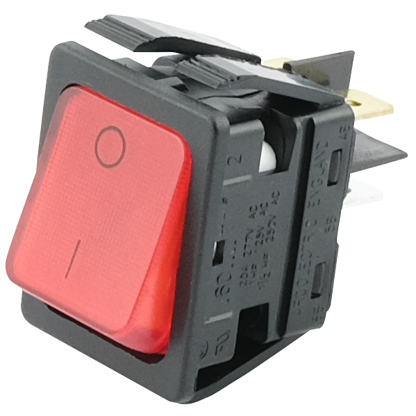 Wippschalter 2x Ein - Aus, rot