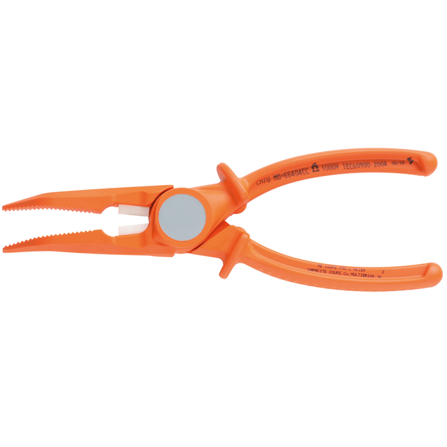 Spitzzange abgewinkelt, vollisoliert