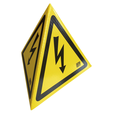 Tetraedrisches Warnzeichen aus Karton mit Magnet CAACA10 - Hischier Auto AG