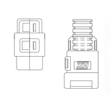 Harnessflex Deutsch Wellrohradapter 90° NW 13 - 12-pol. CI1690DT12