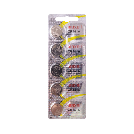 Maxell Knopfzellen-Batterie, Blister mit 5 Stk. CR1616/M - Hischier Auto AG