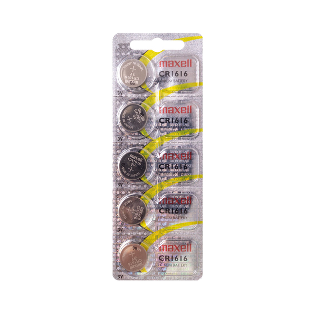 Maxell Knopfzellen-Batterie, Blister mit 5 Stk. CR1616/M - Hischier Auto AG