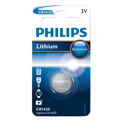 Philips Knopfzellen-Batterie, Blister mit 1 Stk. CR1620 - Hischier Auto AG