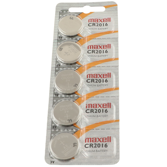 Maxell Knopfzellen-Batterie, Blister mit 5 Stk. CR2016/M - Hischier Auto AG