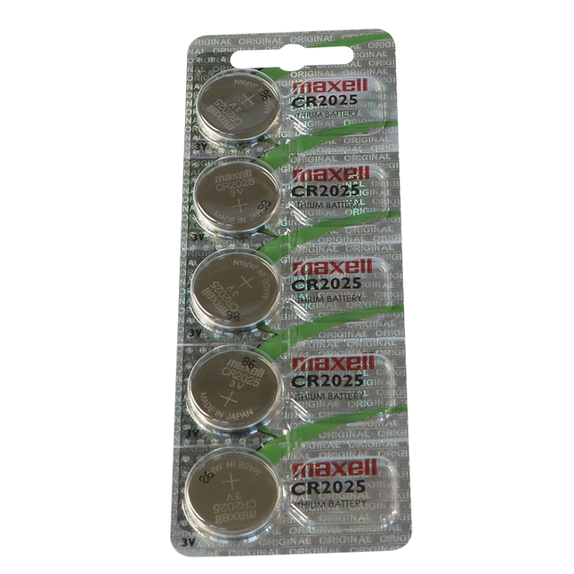 Maxell Knopfzellen-Batterie, Blister mit 5 Stk. CR2025/M - Hischier Auto AG