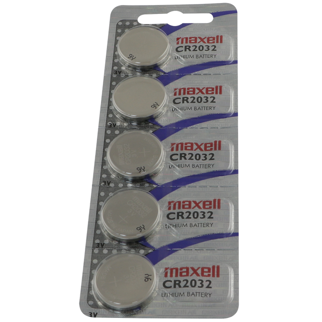 Maxell Knopfzellen-Batterie, Blister mit 5 Stk. CR2032/M - Hischier Auto AG