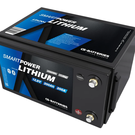 SMART POWER LiFePO4 Lithium-Batterie 12 V 200 Ah, 2’560 Wh mit Bluetooth und Zellheizung - 1 - Stück