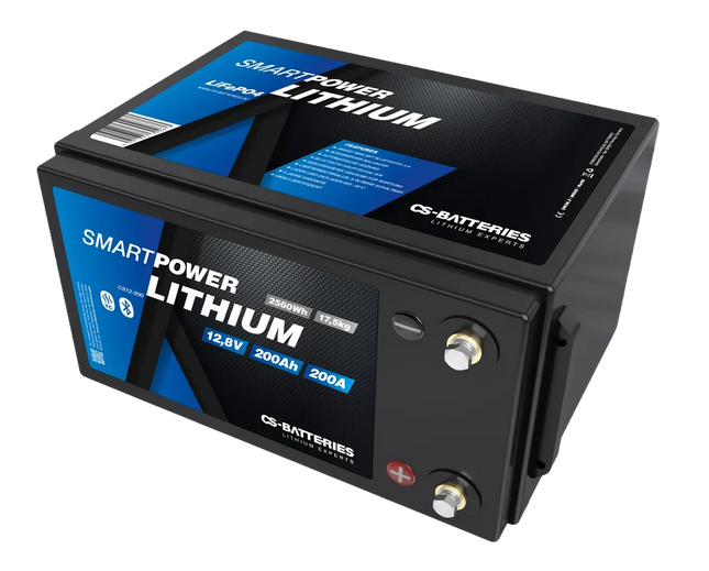 SMART POWER LiFePO4 Lithium-Batterie 12 V 200 Ah, 2’560 Wh mit Bluetooth und Zellheizung - 1 - Stück