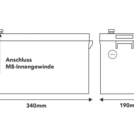 SMART POWER LiFePO4 Lithium-Batterie 12 V 200 Ah, 2’560 Wh mit Bluetooth und Zellheizung - 1 - Stück