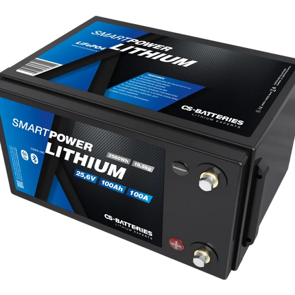 SMART POWER LiFePO4 Lithium-Batterie 24 V 100 Ah, 2'560 Wh mit Bluetooth und Zellheizung Forster