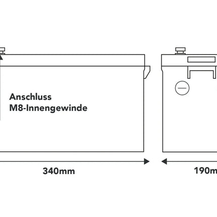 SMART POWER LiFePO4 Lithium-Batterie 24 V 100 Ah, 2'560 Wh mit Bluetooth und Zellheizung Forster