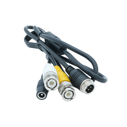 Adapterkabel Aviation 4P - 2 x BNC + mini Jack, zum Anschluss einer Vignalkamera - D14000 - 1 - Stück Diverse