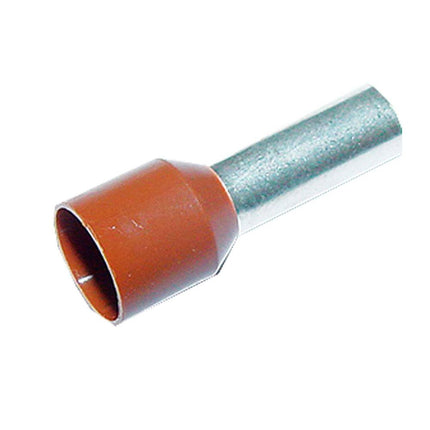 Ader-Endhülsen isoliert 10 mm2 braun