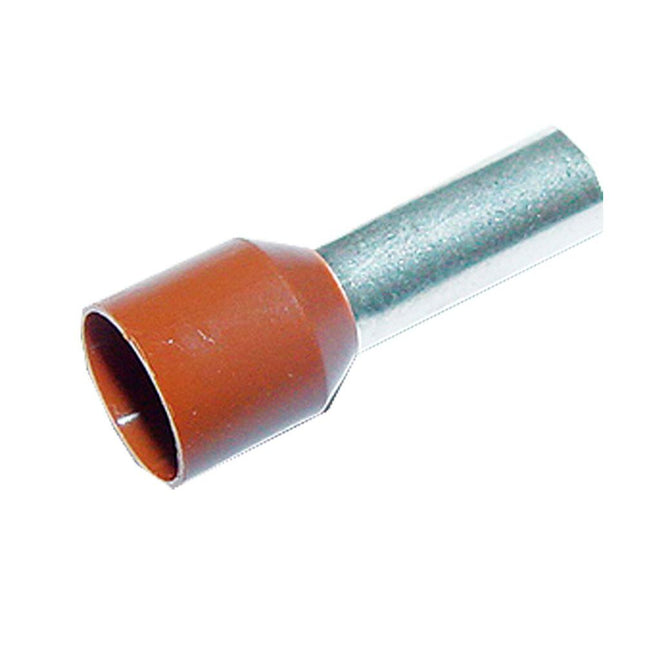 Ader-Endhülsen isoliert 10 mm2 braun