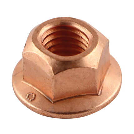 Kupfermuttern mit Bund M10 SW15