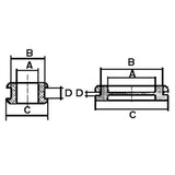 Kabeldurchführungstüllen 5.5/8.0mm DA55