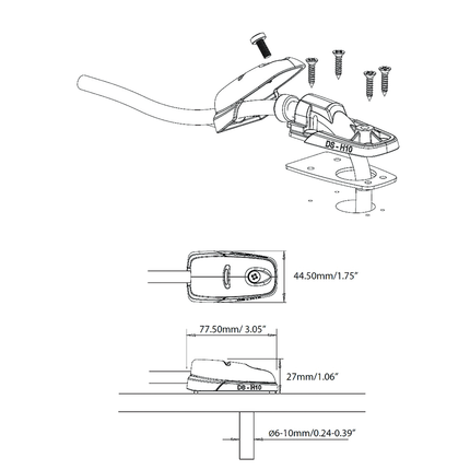 Dachdurchführungstülle, wasserdicht, grau