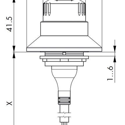 Data Panel - Not-Aus-Schalter, Deutsch Stecker IP69K