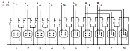 Data Panel XtremeDB Verteiler passiv, 16 Ein- / Ausgänge, mit PNP-LED