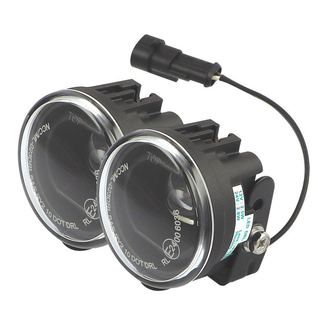 LED-Tagfahrleuchten-Set ø70mm, schwarz DRL70s - Hischier Auto AG