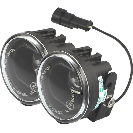 LED-Tagfahrleuchten-Set ø70mm, schwarz Hischier Auto AG