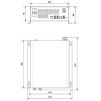 Sinus-Wechselrichter 24->230V 600W