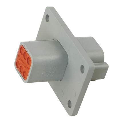 "Deutsch" Einbau-Steckdose - 6 pol.