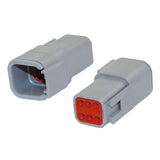 "Deutsch" Steckdose Mini - 6 pol. DTM046P