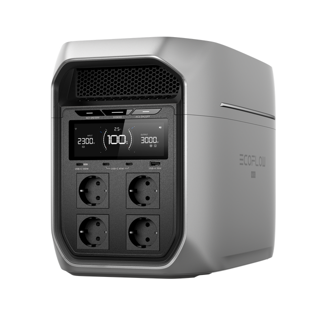 EcoFlow Power Station Delta 3 Max Plus 2’048 Wh - EU-Version mit Schuko Stecker - EFDELTA3/MAX/PLUS/EU - 1 - Stück EcoFlow