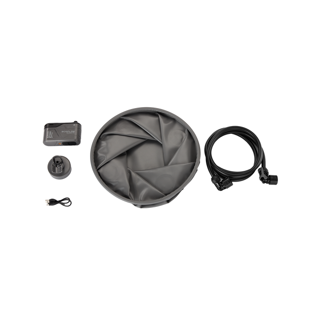 EcoFlow – mobiles Dusch-Kit mit Pumpe und faltbarem Wassereimer